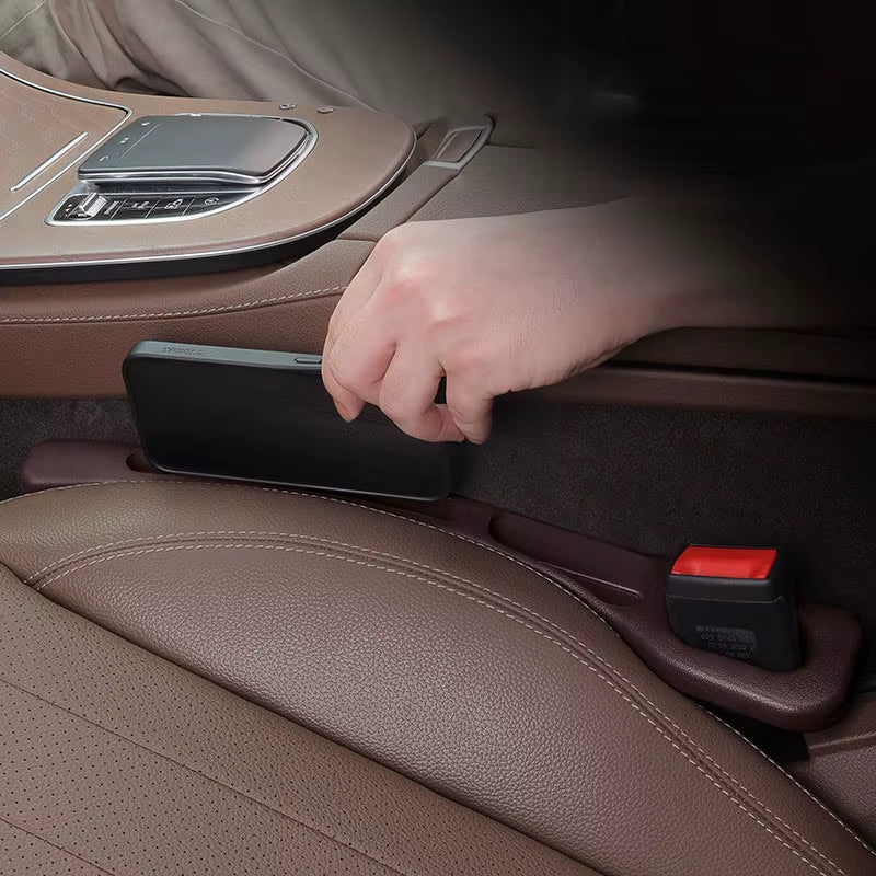 2Pc Car Seat Gap Filler Organizer Waterproof Car Seat Gap Plug Strip with 2 Grooves Seat Gap Storage Auto Interior Accessories