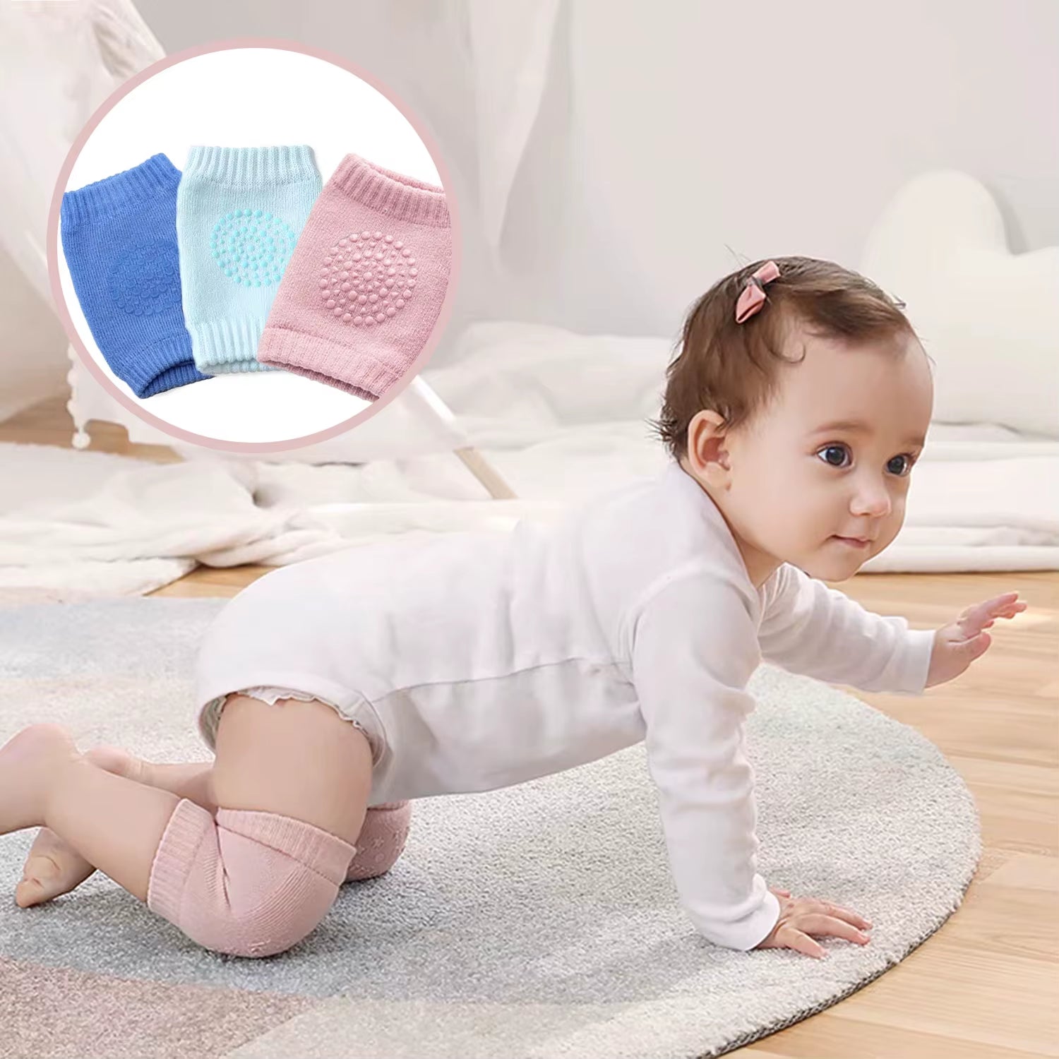 Children Crawling Knee Pads Elbow Pads Four Seasons Baby Photography Accessories Knee Pads Non-Slip Warm Boys and Girls