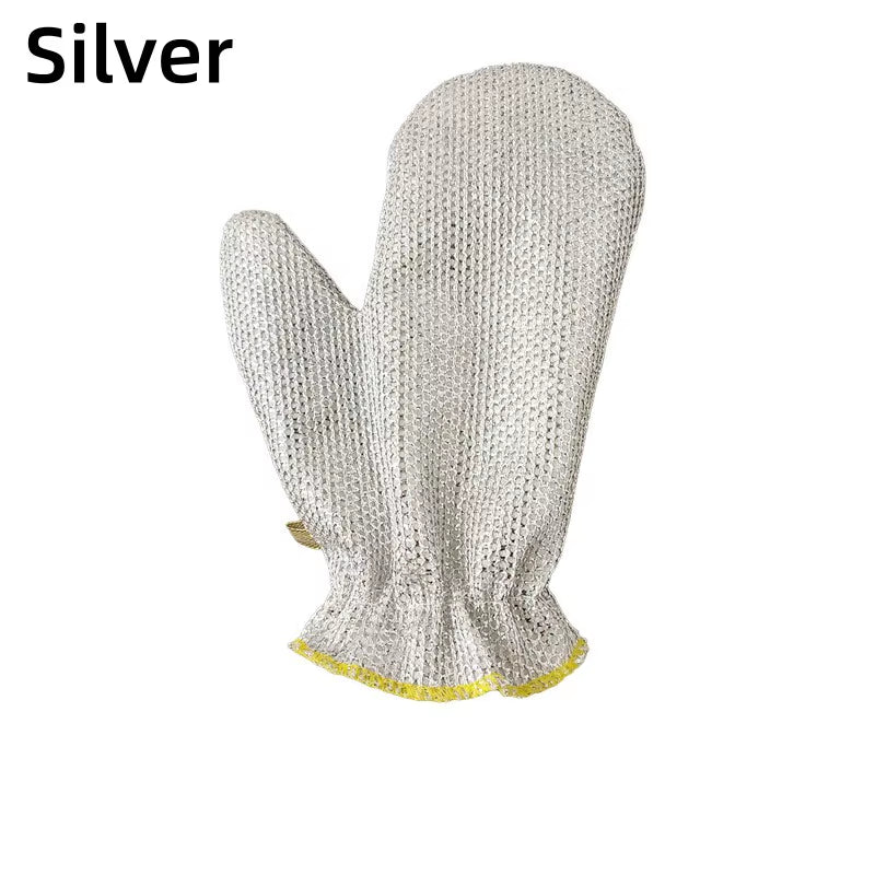 Multipurpose Wire Cleaning Cloths Non-Scratch Dishwashing Gloves Waterproof Pots Stove Top Cleaning Gloves Thicken Dishes Rags