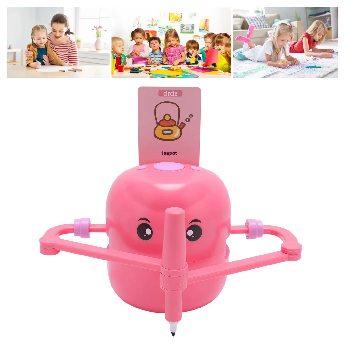 Robot Drawing Machine Smart Drawing Robot Automatic Early Educational 2400Mah Art Enlightenment for Children Aged 5 and Above