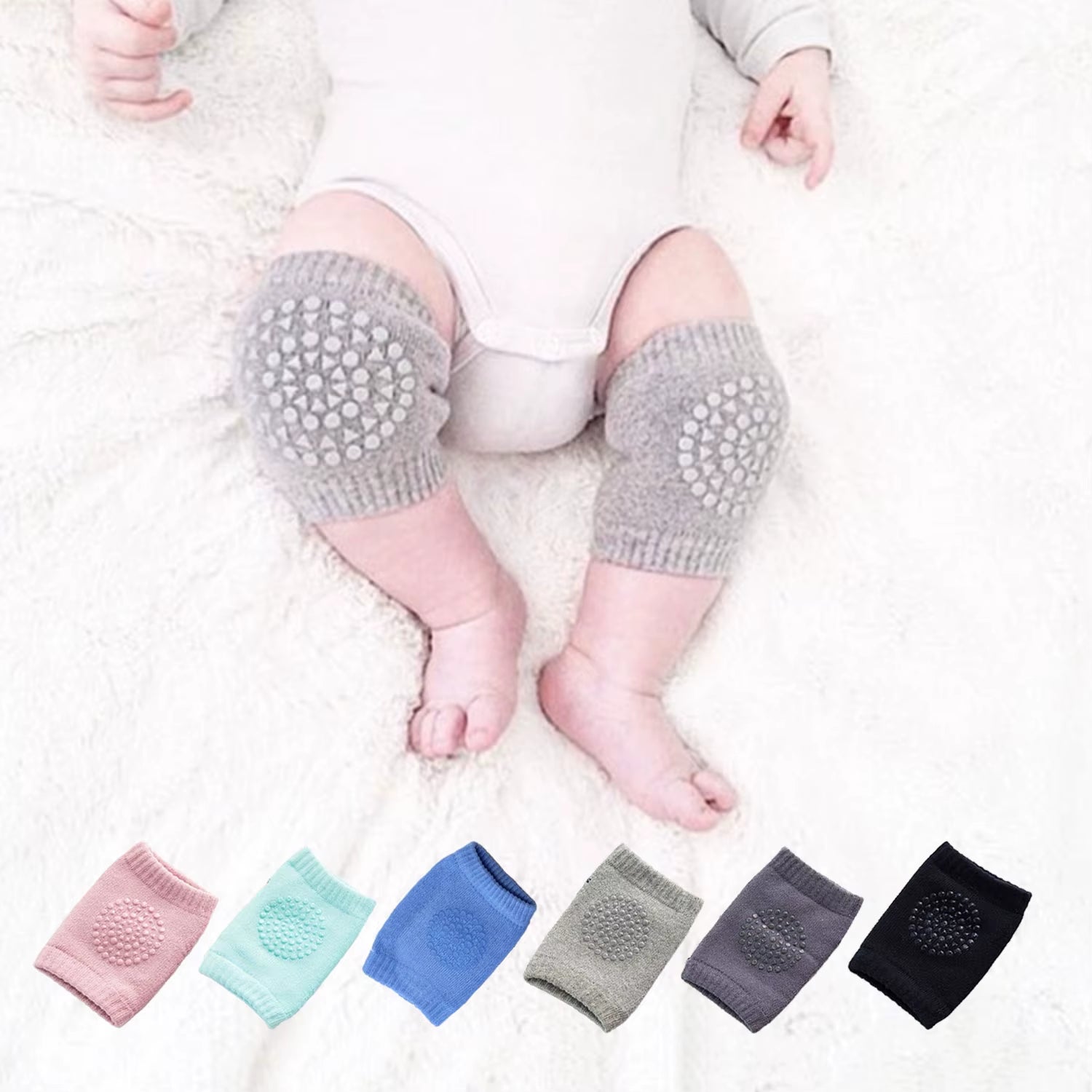 Children Crawling Knee Pads Elbow Pads Four Seasons Baby Photography Accessories Knee Pads Non-Slip Warm Boys and Girls