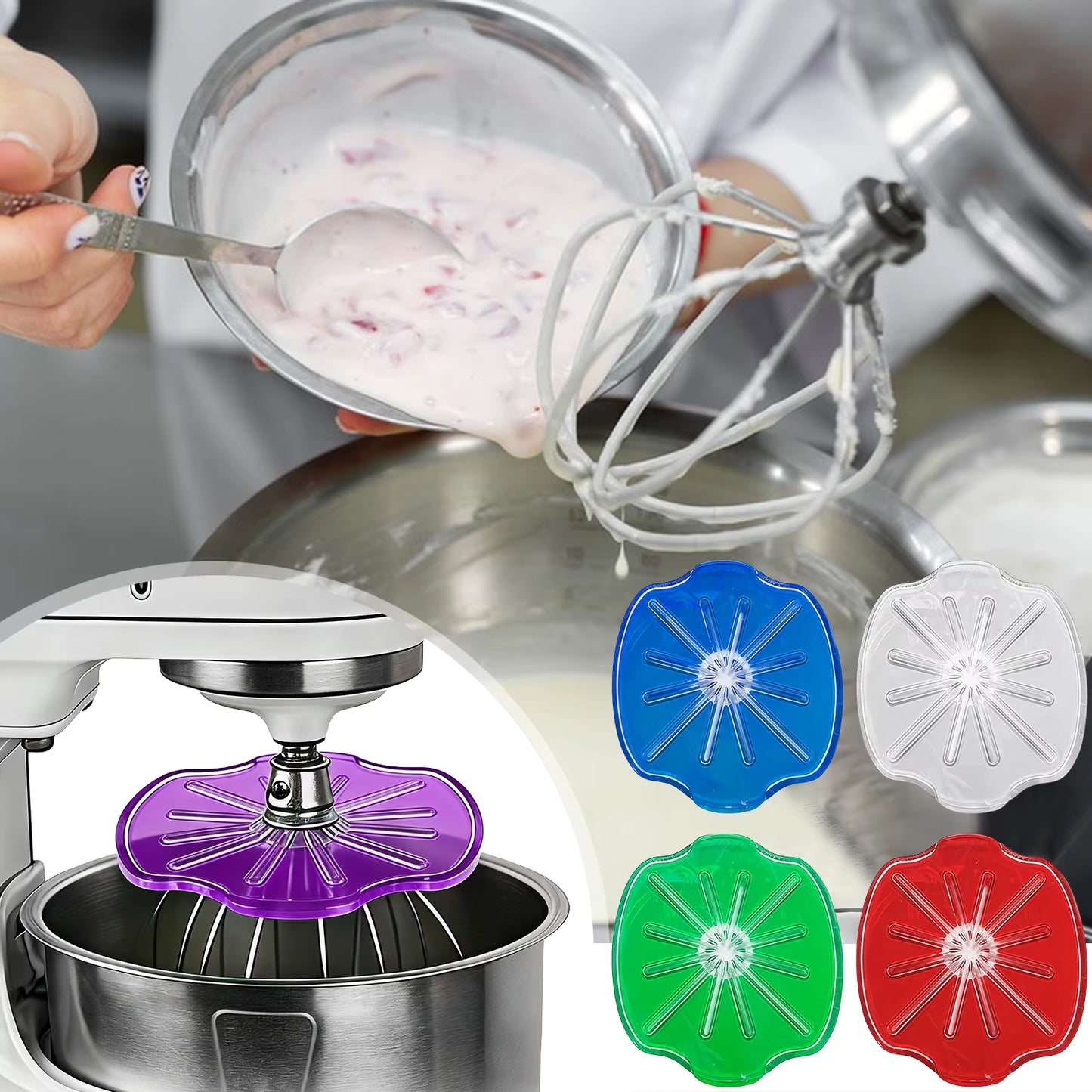 Stand Mixer Baffle Accessory 6-Wire Cream Mixer Splash Proof Board Vertical Mixer Baffle Accessories for Baking Tool