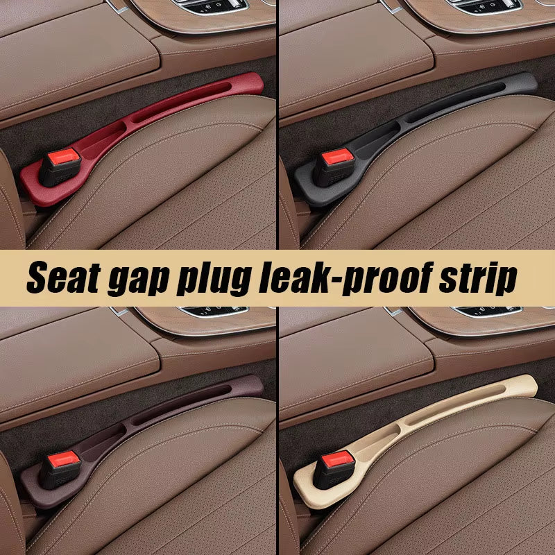 2Pc Car Seat Gap Filler Organizer Waterproof Car Seat Gap Plug Strip with 2 Grooves Seat Gap Storage Auto Interior Accessories