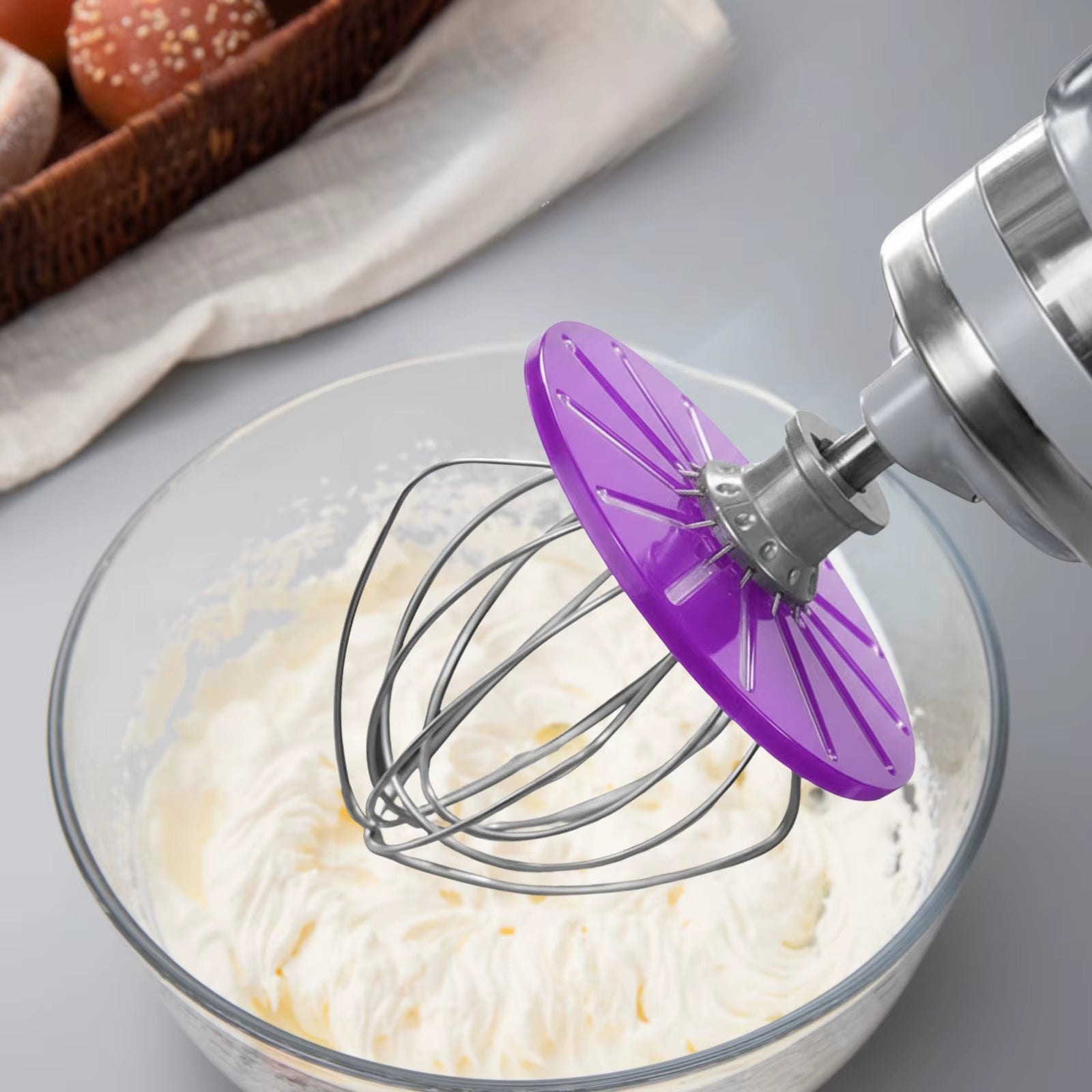Stand Mixer Baffle Accessory 6-Wire Cream Mixer Splash Proof Board Vertical Mixer Baffle Accessories for Baking Tool